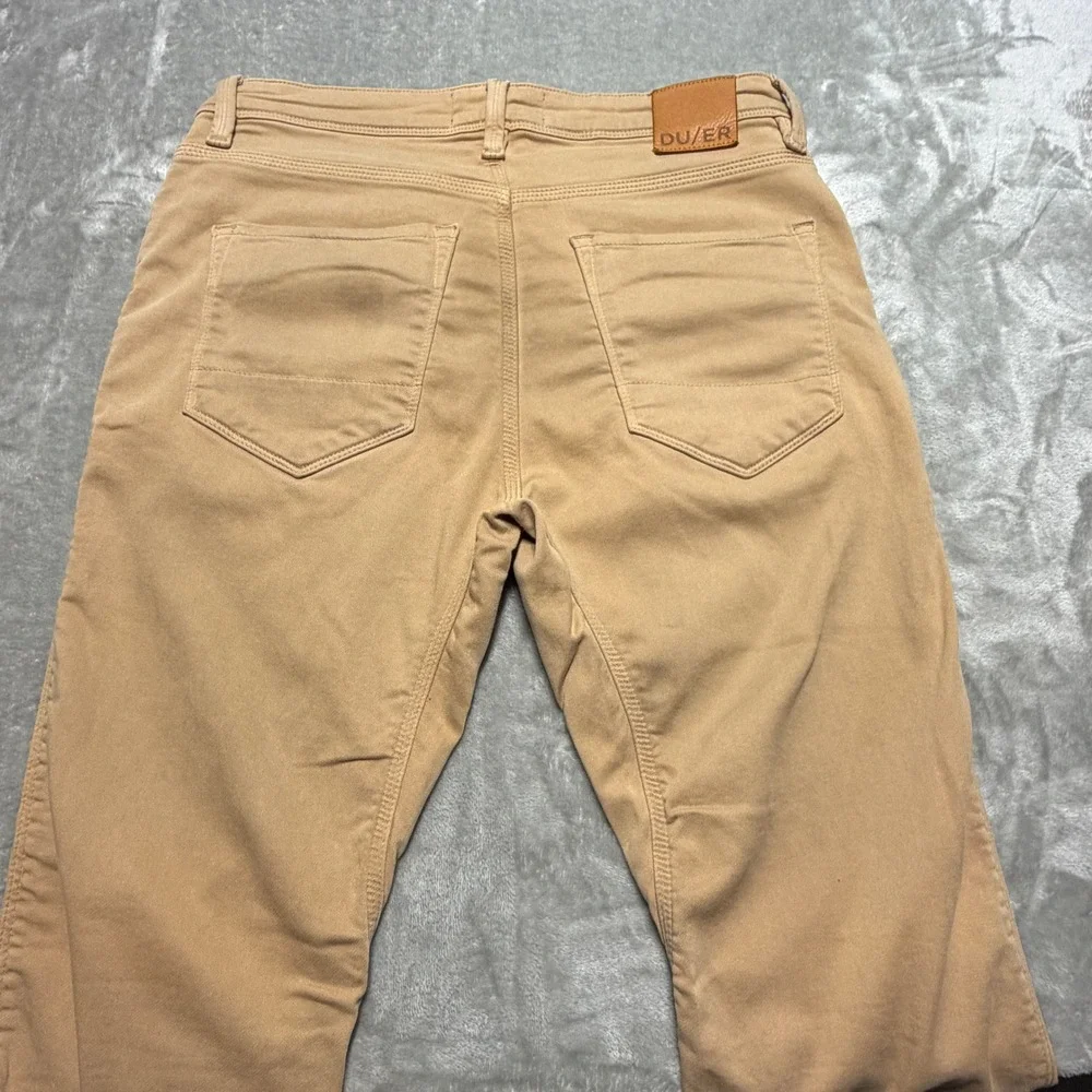 Duer N2X Slim Fit Pants Tan Khaki Mens 33x30 MFNS1001 Performance Trousers